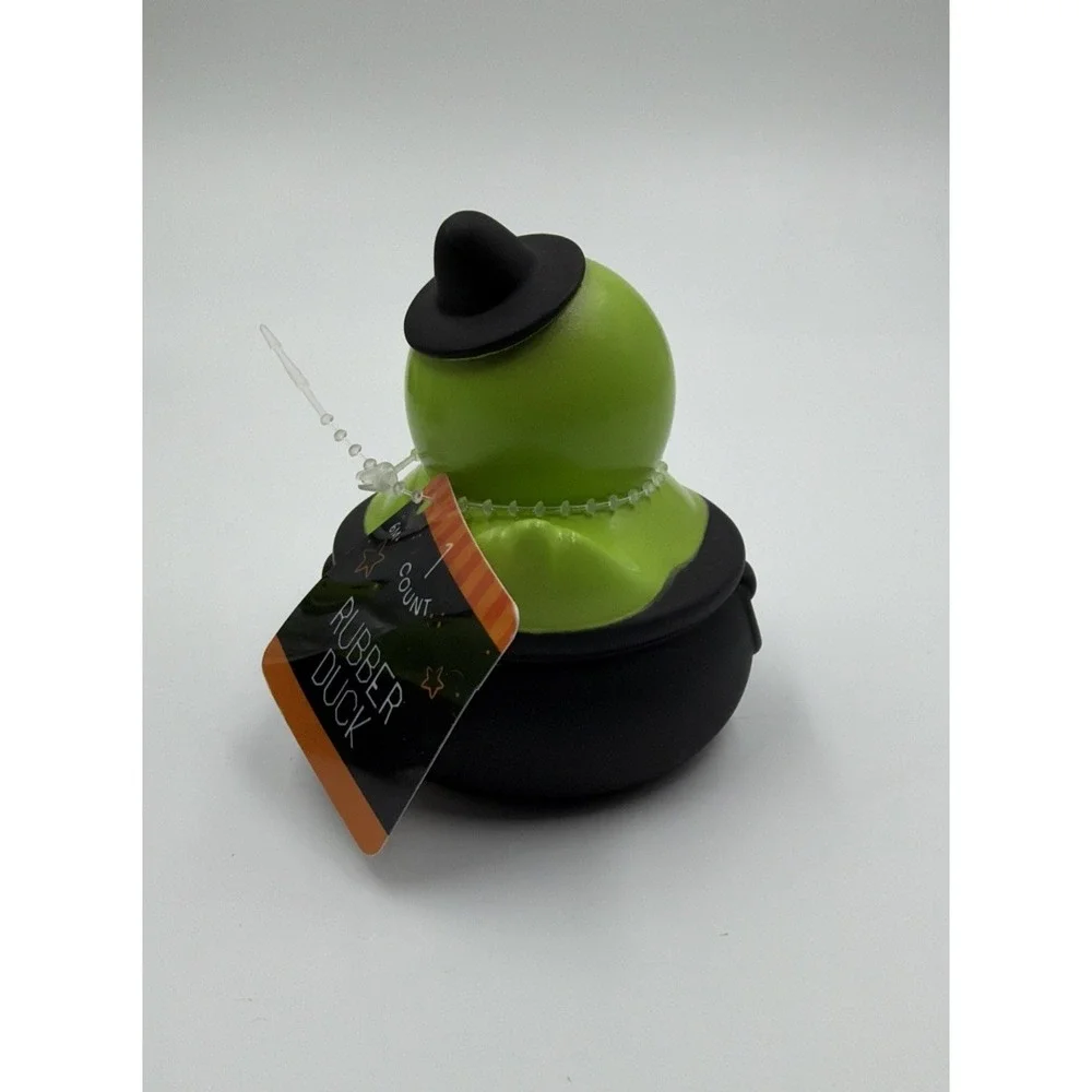 Halloween Rubber Duck Witch In Cauldron Approx 2.5